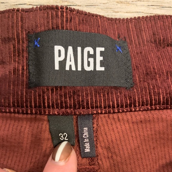 PAIGE Sutton Paperbag Corduroy Wide Legged Pants - Picture 9 of 12